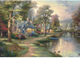 Puzzle Schmidt Spiele Thomas Kinkade Studios: Wioska nad jeziorem 1000 elementów 59800 (4001504598006) - obraz 3