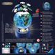 Пазл 3D Ravensburger Night Light Земля в ночі 72 елемента 118441 (4005556118441) - зображення 3