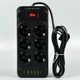 Подовжувач мережевий UA Power F33U на 6 розеток + 4USB + 2Type-C (2m) - зображення 1