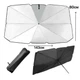 Солнцезащитный автомобильный зонт для лобового стекла Windshield Sun Shade Umbrella Large 143x80 см с чехлом Black - изображение 3