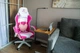 Крісло геймерське Bonro Lady 807 рожево-біле (42300098) - зображення 9
