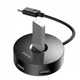 Розгалужувач Перехідник Адаптер ХАБ USB-C HUB Baseus Airjoy round box adapter (Type-C to USB3.0+USB2.0*3+micro USB) 10см - зображення 11