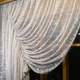 Кухонная занавеска Камелия бежевая мрамор левая 280*170 см - изображение 3
