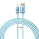 Кабель Baseus Crystal Shine Series USB - Lightning 2 метра голубой sky blue CAJY001203 - изображение 1