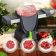 Слайсер для мяса ручной с подставкой и 2 насадками, универсальный механический слайсер-мясорубка с нержавеющими лезвиями для нарезки ломтиками, полосками, кубиками и измельчением фарша Черный LY-824-Black - изображение 12