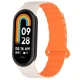 Ремінець Dual-color Magnetic для Xiaomi Mi Band 9/8 White / Orange - зображення 1