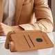 Чохол Nillkin Qin Prop для Apple iPhone 16 (Айфон 16) книжка з магнітною застібкою, кишеньками для карт, шторкою для захисту камери та функцією підставки Brown - зображення 5