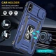 Чохол протиударний Epik Defender Cam Ring Case на Apple iPhone X / XS (5.8") Синій / Navy - зображення 3