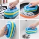 Господарська щітка - губка з ручкою для прибирання будинку Cleaning Brush щіточка для ванної та кухні / посуду / плитки / душової / туалету, блакитна (106997338) - зображення 2