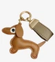 Брелок-подвеска в стиле Hermes Такса Элит на сумку, косметичку, пенал коричневый - изображение 1