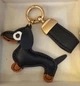 Брелок-підвіска в стилі Hermes Такса Еліт на сумку, косметичку, пенал чорний - зображення 3