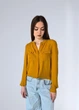 Блуза-рубашка женская одноонная на пуговицах Mint&Berry Горчичная 14892 S (42) - изображение 5