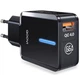 Зарядное устройство Блок питания для телефона и планшета QOOVI 66Вт 6A USB QC4.0 Блок быстрой зарядки Fast Charging для Samsung, iPhone, Xiaomi, Redmi, Huawei, Realme Black - изображение 1