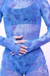 Комбінезон для танців хілз і тверк Goddess (Premium) Avatar XS Блакитний (12012-XS) - изображение 4