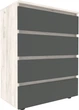 Комод DC Steve 702x400x909 мм Дуб Крафт Белый/Графитовый (DC153532) - изображение 1