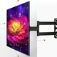 Кронштейн-тримач поворотний для телевізора LCD/LED 14-42 дюйми, універсальне поворотне кріплення для ТВ до 35 кг з нахилом 15°, металевий настінний кронштейн з поворотно-нахильною конструкцією Чорний LB71-H1D - зображення 3