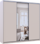 Шкаф купе Doros Сити Лайт Кашемир 2 ДСП/1 зеркало 225х60х225 см (80736383) - изображение 2