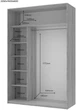 Шкаф купе Doros Сити Лайт Кашемир 2 ДСП 150х60х225 см (80736347) - изображение 6