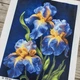 Набор для вышивки бисером картины ARHIBIS Синие ирисы, 40*53 см (ЗПК-061) - изображение 5