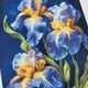 Набор для вышивки бисером картины ARHIBIS Синие ирисы, 40*53 см (ЗПК-061) - изображение 6
