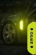 Отражатель на автомобильную дверь Светоотражающая наклейка для дверей авто 4 штуки Green - изображение 4