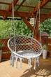 Садовое подвесное кресло - качеля Бохо до 120 кг Серое Bonro B-092 Grey бразильское Boho - изображение 3