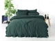 Двоспальний Євро комплект Limasso Exclusive Stonewashed Dark Green Варена Хлопок - зображення 1
