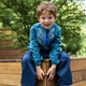 Вишиванка з льону для хлопчиків Trendy Tot 03-01377 індіго 122 см (7 років) - зображення 6