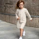 Сукня лляна дитяча для дівчаток Trendy Тot 03-01293 бежевий 116 см (6 років) - изображение 1