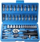 Набір інструментів 46 в 1 з тріскачкою 1/4" UFT Settools3 Синій (UFTsettools3Blue) - зображення 2