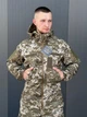 Чоловіча Куртка SoftShell на флісі з липучками під шеврони піксель розмір 5XL - изображение 6