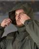 Бушлат на силіконі та флісовій підкладці зі знімним капюшоном олива розмір 3XL - зображення 6