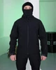 Форма Softshell на флісі Куртка з липучками під шеврони + Штани чорна розмір L - изображение 3
