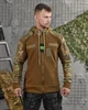 Флісова Кофта 7.62 з липучками під шеврони койот розмір XL - зображення 1