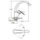 Смеситель для кухни кухонный гусак ухо ML Ø40 на гайке AQUATICA ML-4B441C (9746100) (OPT-11241) - изображение 2