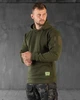Худі на флісі 7.62 з липучками під шеврони олива розмір M - зображення 3