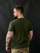Чоловіча Бавовняна Футболка олива розмір 5XL - изображение 2
