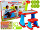 Stolik edukacyjny z projektorem LEAN Toys Niebiesko Czerwony z krzesełkom, magnesy i obrazki (5903802459180) - obraz 1