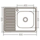 Кухонна мийка накладна ZerixZ8050R-04-160E (Satin) (ZX1615) - зображення 2