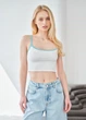 Топ Женская Стаф Белая Однотонная Базовая Staff Wa White & Turquoise XS (342143) - изображение 1