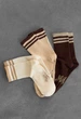 Носки Мужские Стаф Бежево-коричневые Набор Трех Пар Удобные Staff Beige & Brown Универсальный (339571) - изображение 1