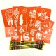 Набор цветной хны с трафаретами для био-тату №6 color-henna-set-06 - изображение 4