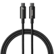 Кабель Baseus Tungsten золотистый Type-C to Type-C 240W (2m) чорный CAWJ040101 - изображение 1