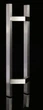 Ручка офисная прямая стальная 1400 мм INOX ПРЕМЬЕРА PR1400/1200/45 крепление 45 градусов двосторонняя - изображение 1