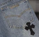 Джинси для хлопчика Chrome Hearts світло-синього кольору loose fit M, зріст 174 - 178 - изображение 5