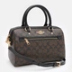 Сумка кросс-боди через плечо женская из натуральной кожи Coach Rowan Satchel In Signature Canvas BG-COA-31 Коричневая (193971505398) - изображение 4