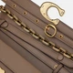 Сумка кросс-боди через плечо женская из натуральной кожи маленькая Coach Luxe Calf Idol Bag 23 BG-COA-23 Коричнева (193971591681) - изображение 6
