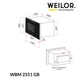 Вбудована мікрохвильова піч WEILOR WBM 2551 GB - изображение 15