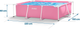 Basen stelażowy Intex 28266 220 x 150 x 60 cm 2 w 1 Pink (5903890619916) - obraz 5