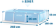 Каркасний басейн Intex 28271 260 x 160 x 65 см 2 в 1 Blue (5902854511143) - зображення 2